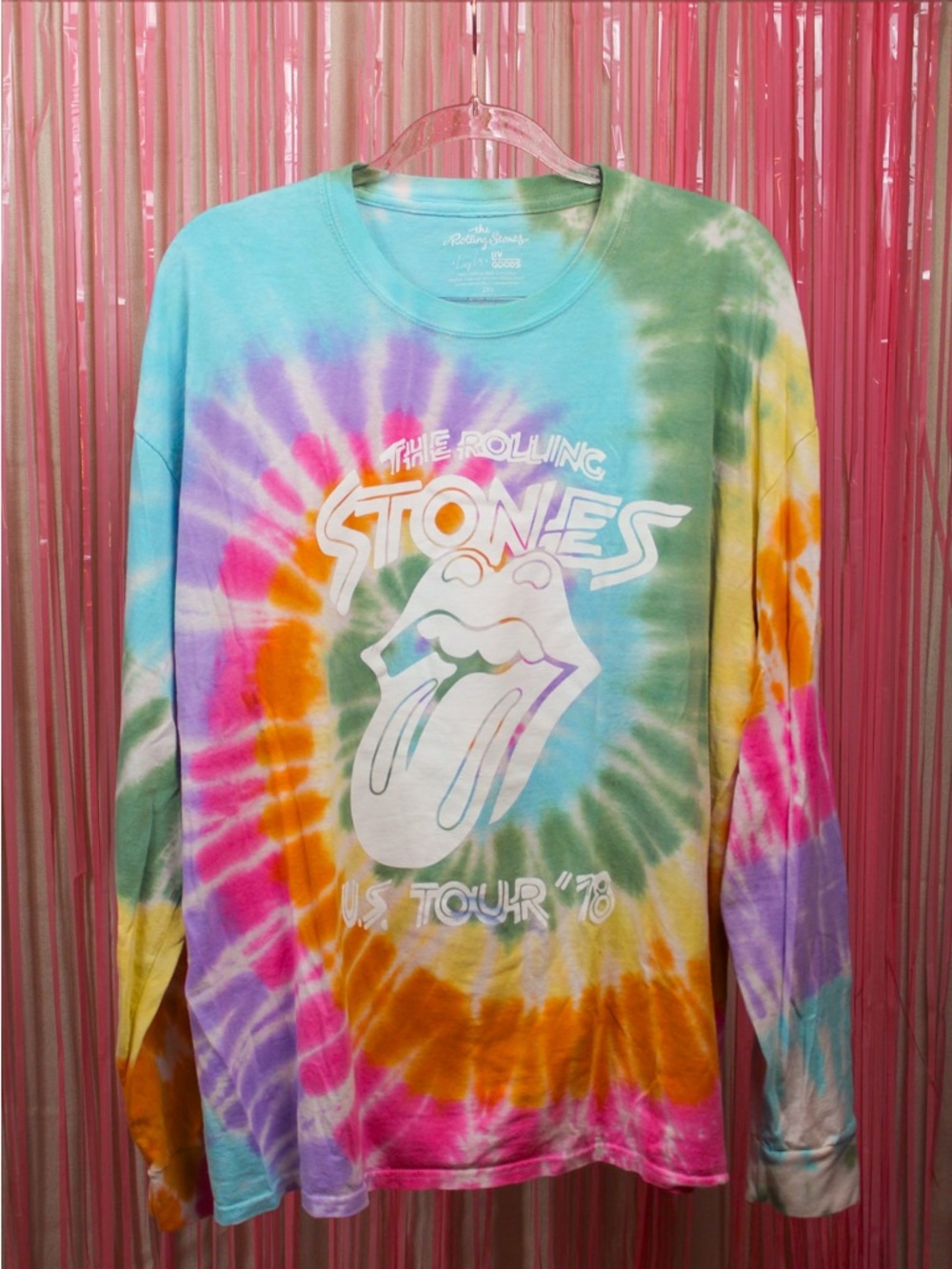 The Rolling Stones Tie-Dye Long Sleeve Tee - Multicolor 2XL